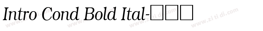 Intro Cond Bold Ital字体转换